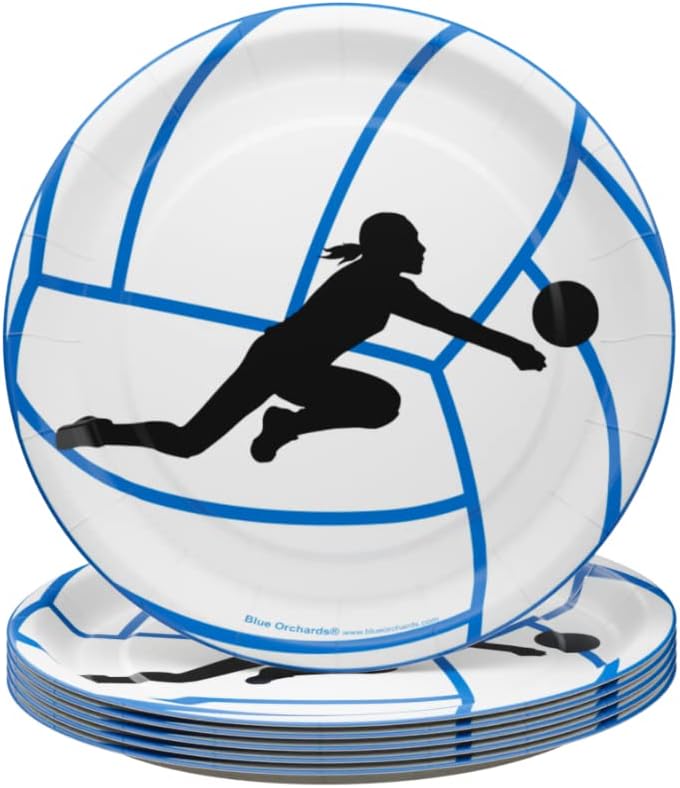Volleyball Value Party Supplies Packs (For 16 Guests) Blue Orchards