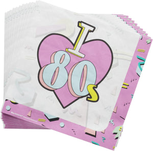 80s Party Supplies Packs (100 Pieces for 16 Guests)