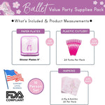 Ballet Value Party Supplies Pack (60 Pieces for 16 Guests)