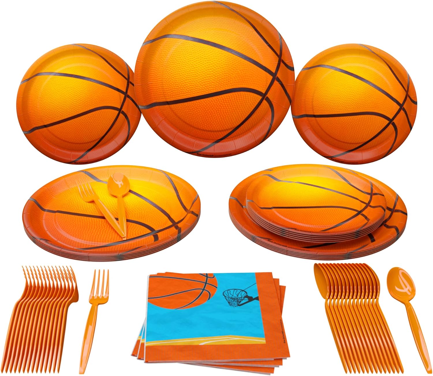 Basketball Party Supplies Packs (For 16 Guests)