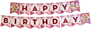 Candy Happy Birthday Banner with delightful and colorful candy illustrations, perfect for a sweet and joyous birthday celebration.