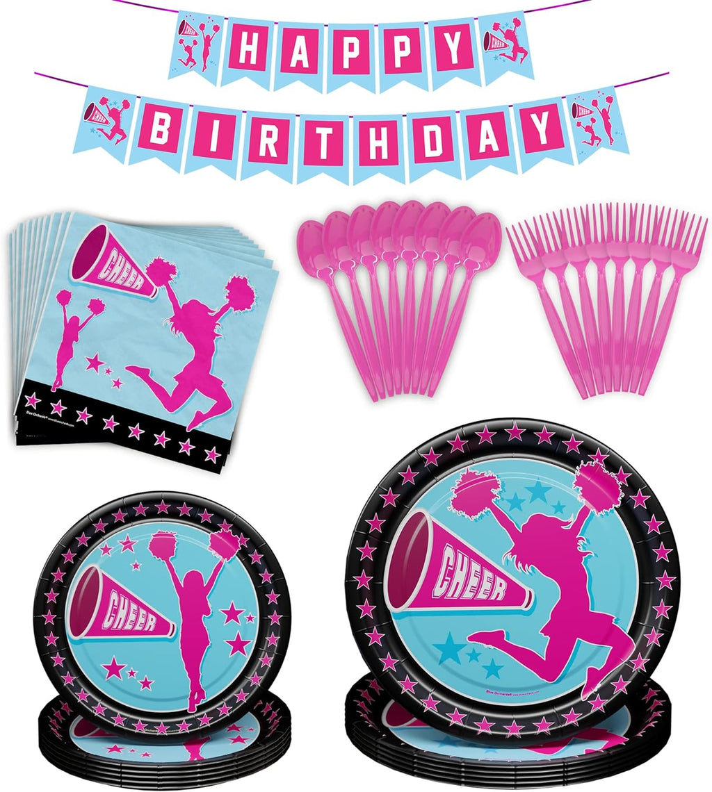 Cheerleading Party Supplies Packs (For 16 Guests)