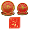 Chinese New Year (Dragon) Plates and Napkin Pack (60 Pieces for 20 Guests)