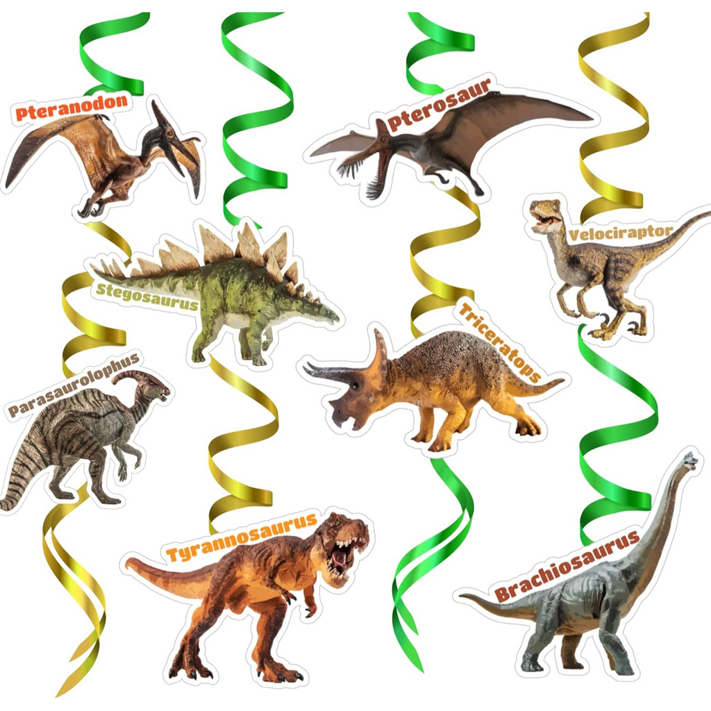 Dinosaur Party Hanging Swirls (46 Pieces)