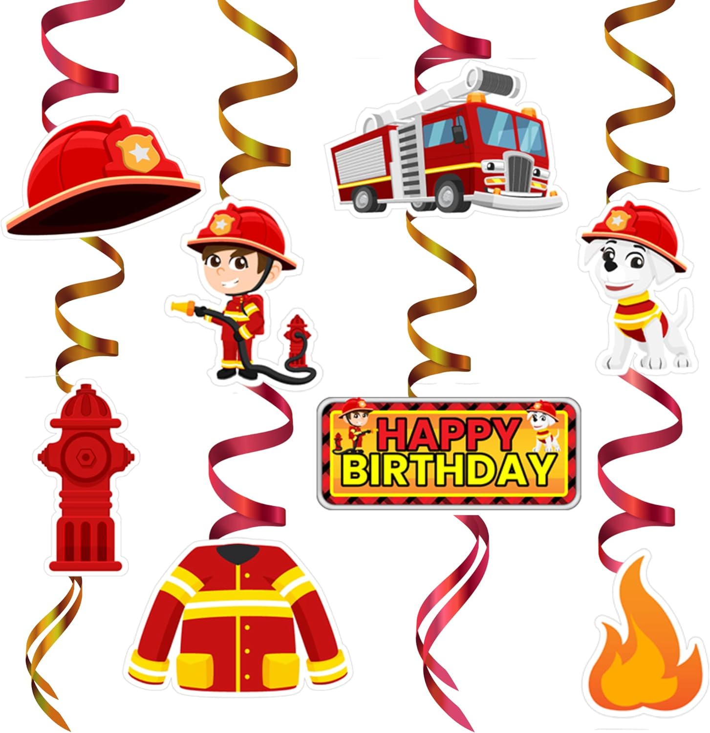 Fire Truck Deluxe Party Packs (For 16 Guests)