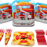 Fire Truck Value Party Supplies Packs (For 20 Guests)