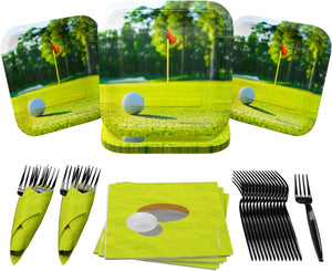 Golf Value Party Supplies Packs (For 16 Guests)