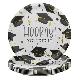 Graduation Plates and Napkins Pack (60 Pieces for 20 Guests)