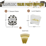 Graduation Value Party Supplies (64 Pieces for 20 Guests)