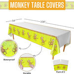 Monkey Party Table Covers - 54in x 108in (2 Pack)