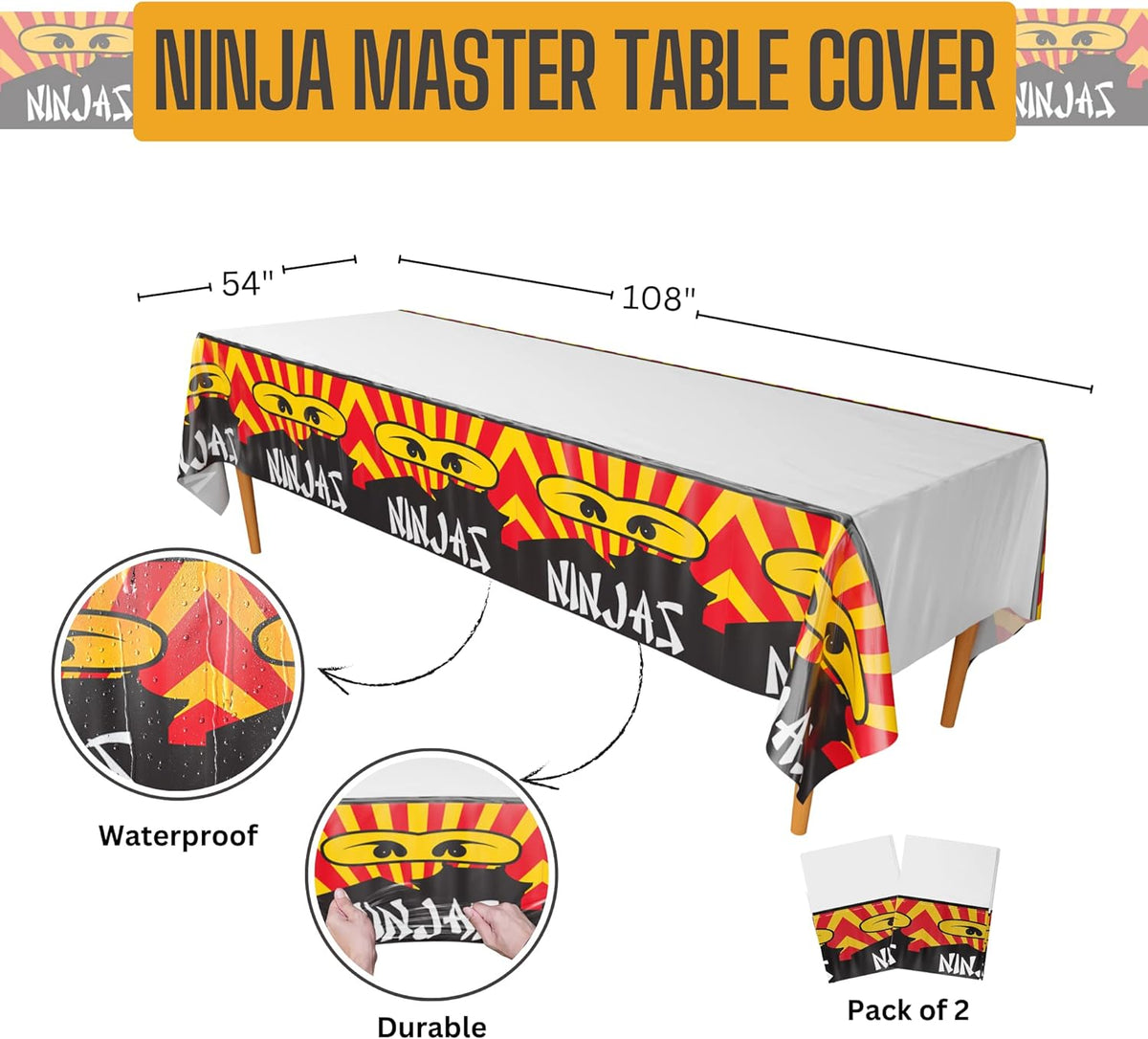 Ninja Master Table Covers - Elevate Your Ninja Party Décor! – Blue Orchards