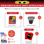 Ninja Master Value Party Supplies Packs (For 16 Guests)