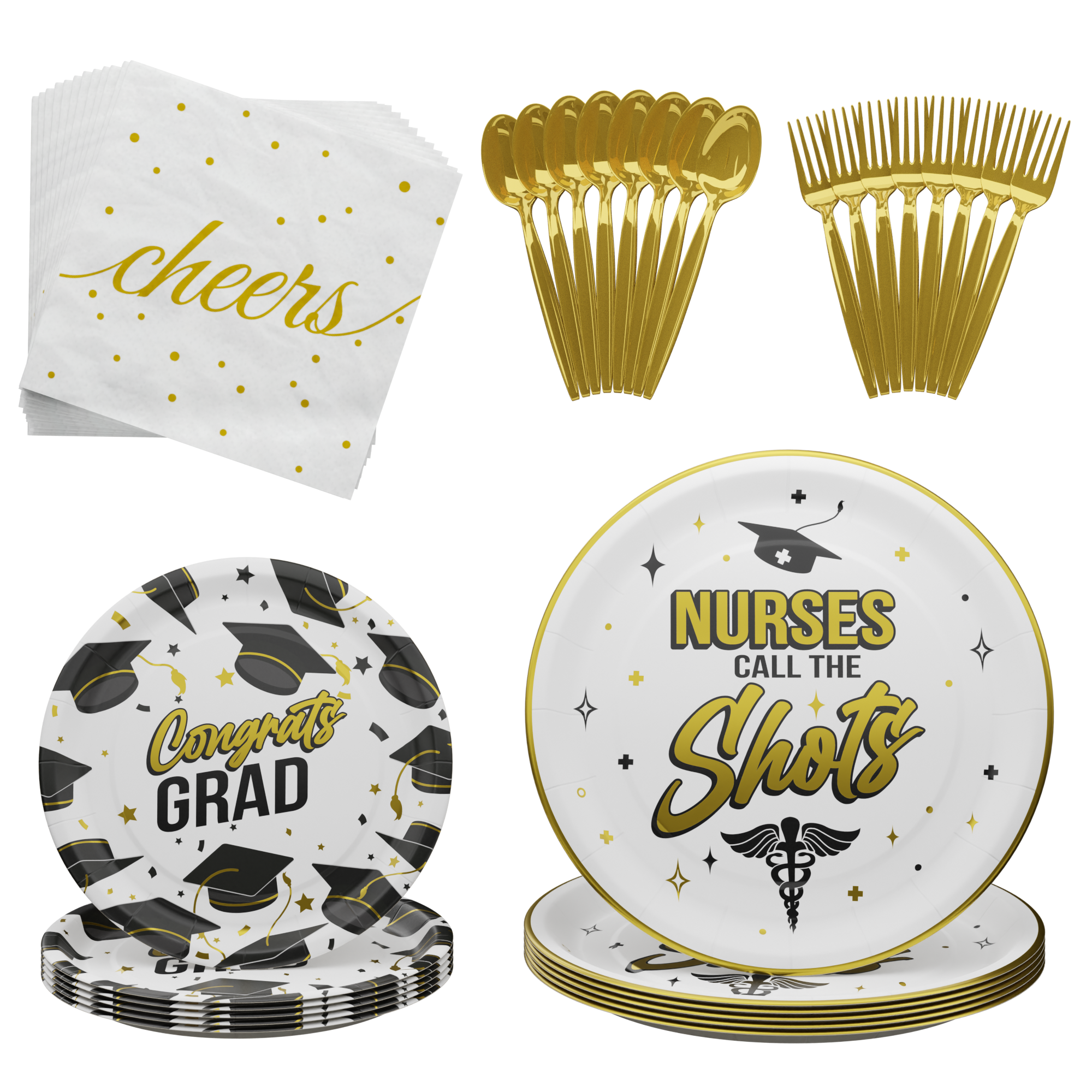 Nurses Graduation Party Supplies (108 Pieces for 20 Guests)