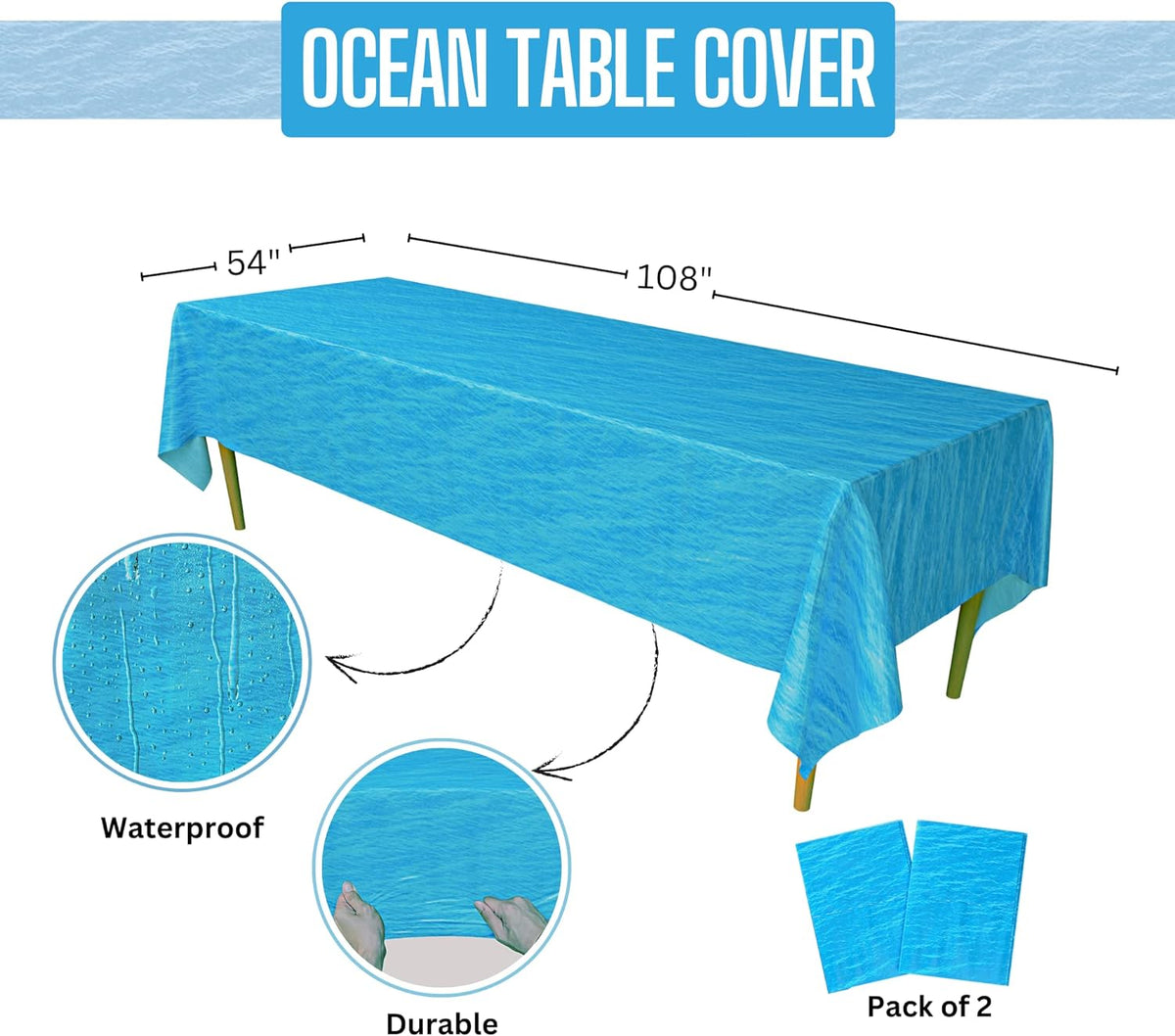 Ocean Party Table Covers - Dive into Aquatic Splendor! – Blue Orchards