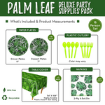 Palm Leaf Deluxe Party Supplies Packs (For 16 Guests)