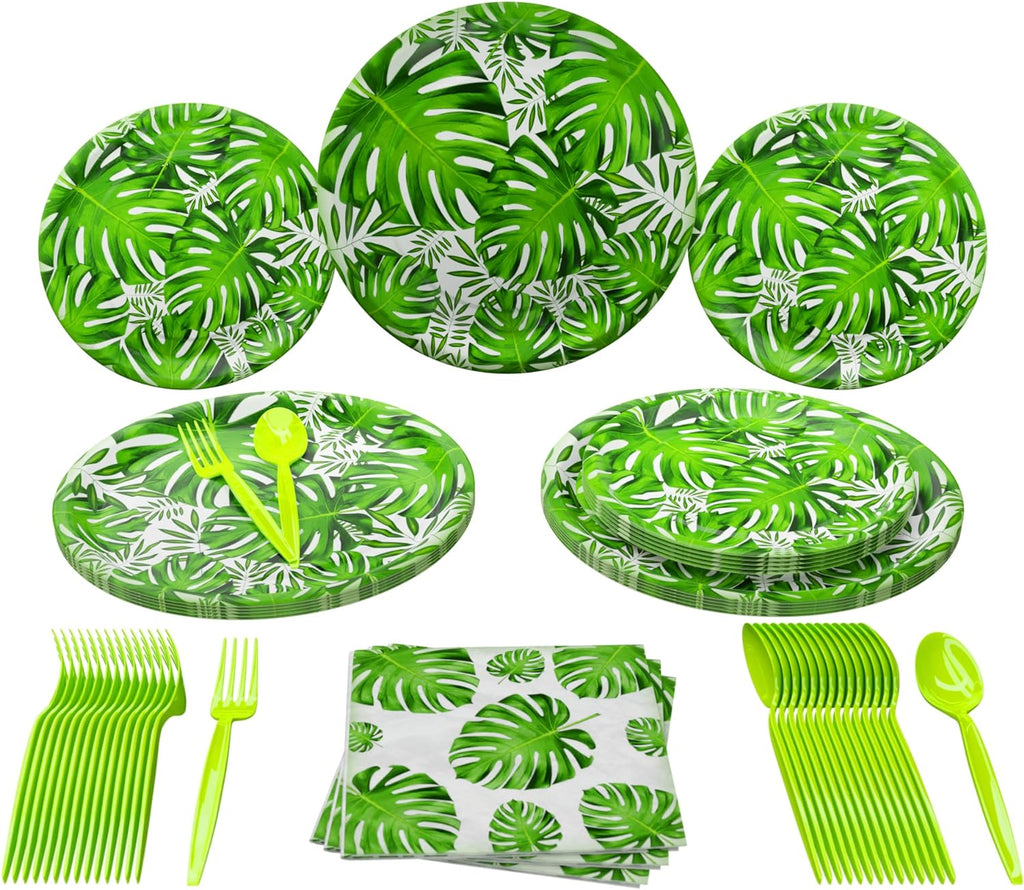 Palm Leaf Party Supplies Packs (For 16 Guests)