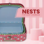 Pastel Luggage Chest Paperboard Boxes (Set of 3)