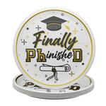 PhD Graduation Plates and Napkins Pack (60 Pieces for 20 Guests)