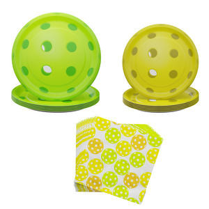 Pickleball Plates and Napkins Pack (60 Pieces for 20 Guests)