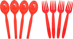 Red forks and spoons to match Bingo Party Supplies