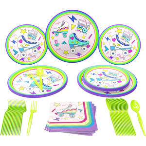 Roller Skate Party Supplies Packs (For 16 Guests)