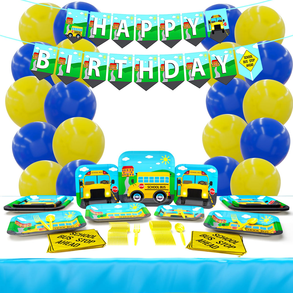 School Bus Deluxe Party Packs (For 16 Guests)