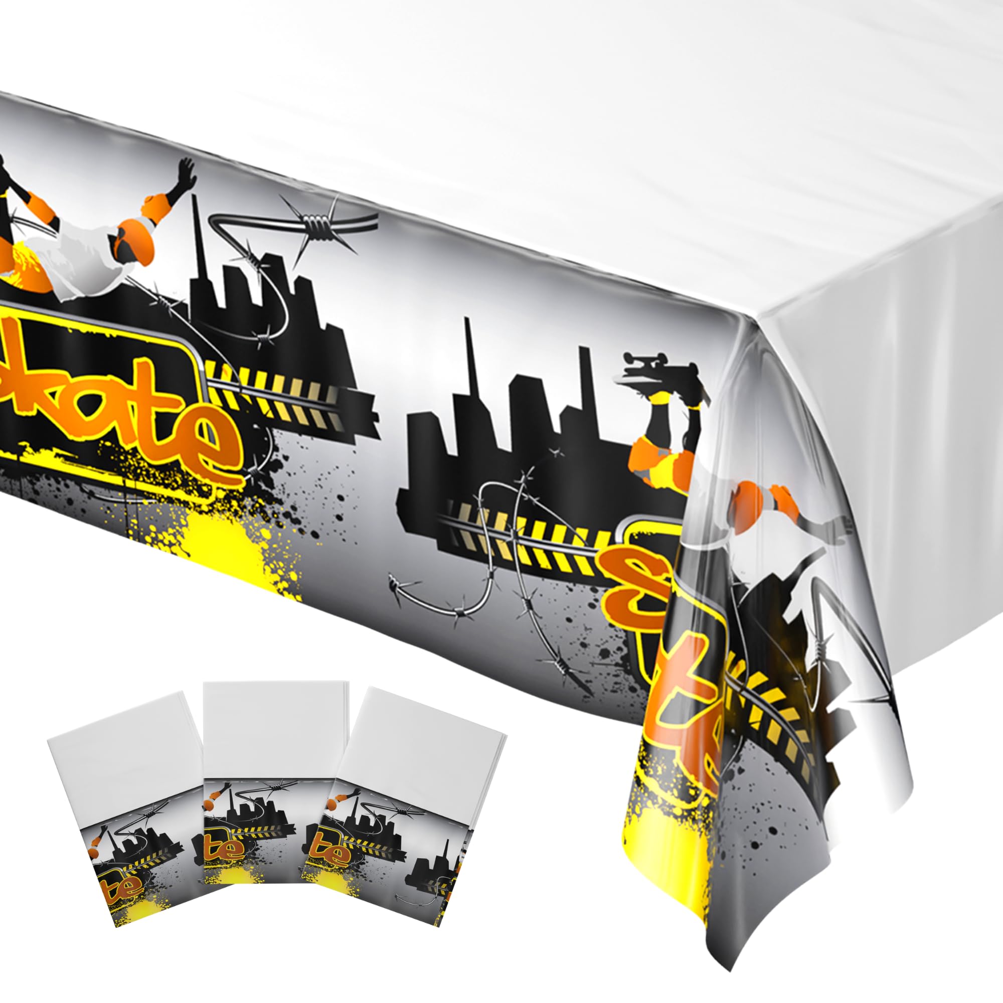 Skate Party Table covers - 54in x 108in (3 Pack)