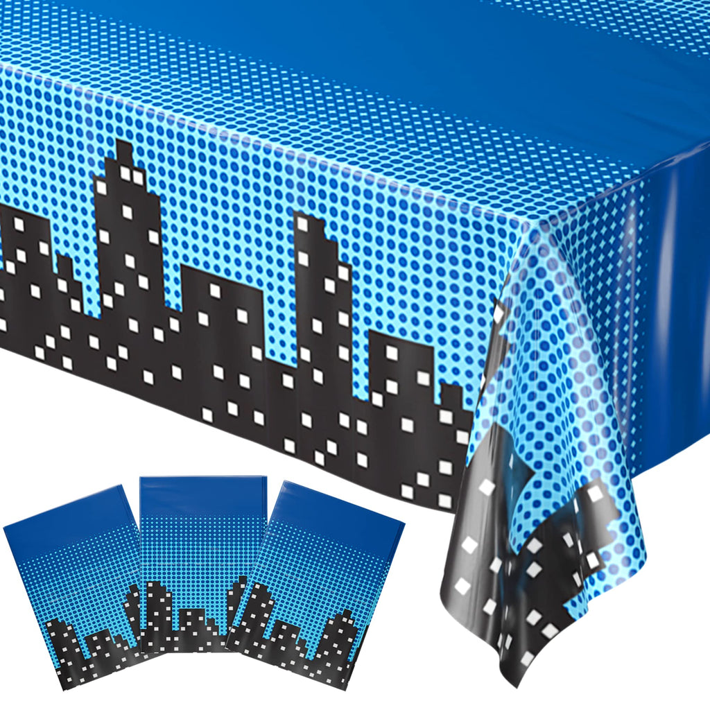 Superhero Cityscape Table Covers - 54in x 108in (3 Pack)