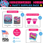 Superhero Girl Party Supplies Packs (For 16 Guests)