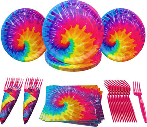 Tie Dye Value Party Supplies Packs (For 16 Guests)