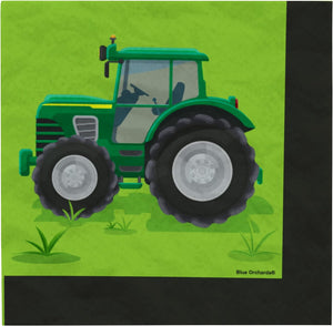 Tractor Print Paper Lunch Napkins
