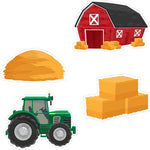 Double Printed Cutouts (Tractor Shapes, Barn House Shape, and Haystacks Shapes)