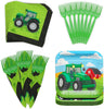 Tractor Value Pack - include 7-inch paper dessert plates, paper lunch napkins and green plastic forks.
