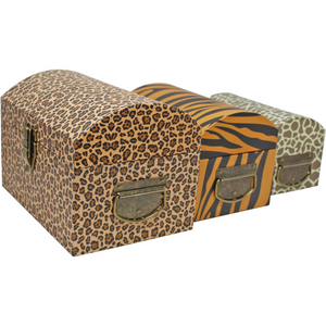 Safari Animal Chest Paperboard Boxes (Set of 3)