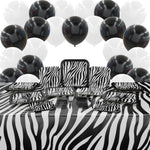 Zebra Stripe Deluxe Party Supplies Packs (For 16 Guests)
