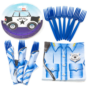 Police Value Party Supplies Packs (For 16 Guests)